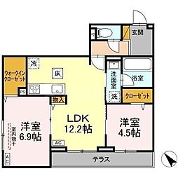 間取図画像 2LDK