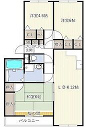 INOVE松戸六高台A 3LDKの間取図画像