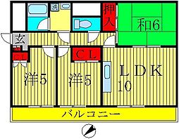 ツインヴィラ八柱2 3LDKの間取図画像