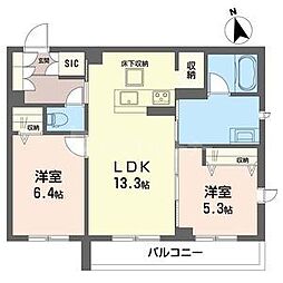 間取図画像 2LDK