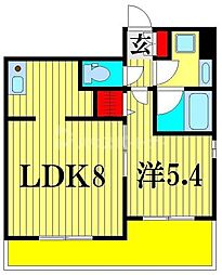 グランビューネレジデンス 1LDKの間取図画像
