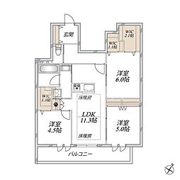 The Primrose at東松戸 3LDKの間取図画像