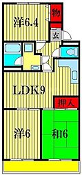 第三春実マンション安塚 3LDKの間取図画像