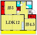 牧の原団地2-105階5.5万円