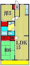 アルシュM 2LDKの間取図画像