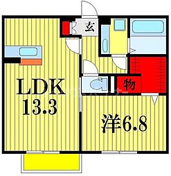 プラシードカーサ1 1LDKの間取図画像