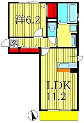 グレイス 1LDKの間取図画像