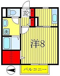 エントピアC 1Kの間取図画像