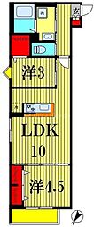 robot home 新松戸東(ロボットホームシンマツドヒガシ) 2LDKの間取図画像