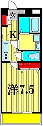 ポワール・K 1Kの間取図画像