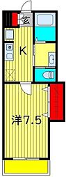 ムジカーザ 1Kの間取図画像
