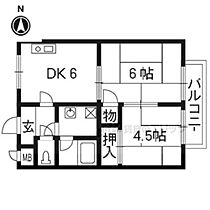 レジデンスヤマテ 206 ｜ 京都府京都市西京区桂徳大寺町（賃貸マンション2DK・2階・40.05㎡） その2