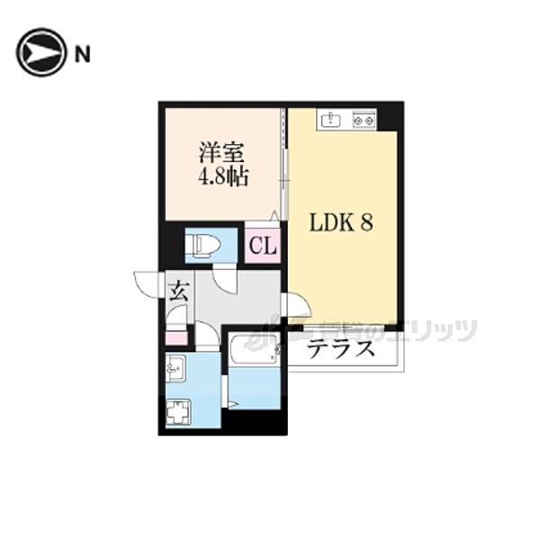 京都府京都市南区久世中久世町５丁目(賃貸アパート1LDK・1階・31.91㎡)の写真 その2