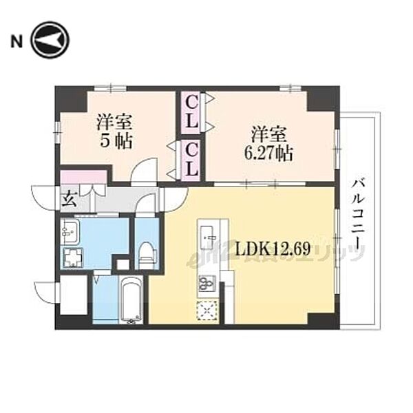 仮称）西大路　新築PJ 503｜京都府京都市南区吉祥院三ノ宮西町(賃貸マンション2LDK・5階・52.60㎡)の写真 その2