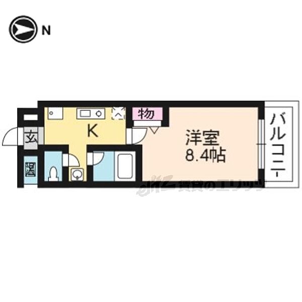 グロリアス八条 301｜京都府京都市右京区西京極橋詰町(賃貸マンション1K・3階・25.23㎡)の写真 その2