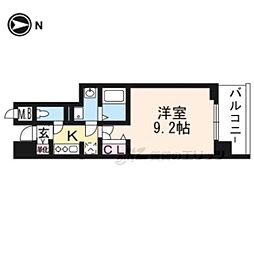 ベラジオ西大路五条 1Kの間取図画像