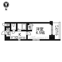 エステムプラザ京都烏丸五条 1Kの間取図画像