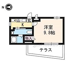 ドマーニ 1Kの間取図画像