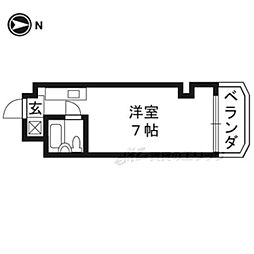 ベストサークル ワンルームの間取図画像