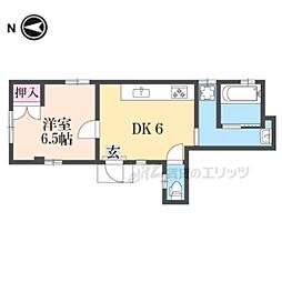 青山マンション 1DKの間取図画像