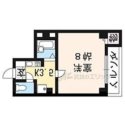 ヴィル・ヌーブMASUDA 1Kの間取図画像