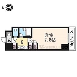 サンシティ御所西 1Kの間取図画像