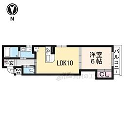 アドバンス京都西院パルティーレ 1LDKの間取図画像