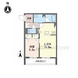 コーポ福島 1LDKの間取図画像