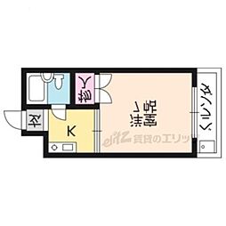 メゾンド藏 1Kの間取図画像