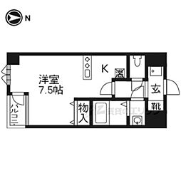 CASAFLUENTE 1Kの間取図画像