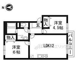 メゾン・フルール 2LDKの間取図画像