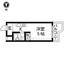 メゾン・ド・パプリカ ワンルームの間取図画像