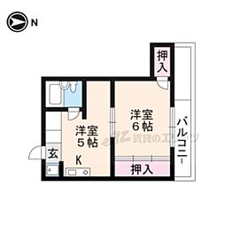 グラン・パレ 1DKの間取図画像