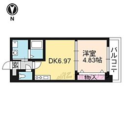 プログレスふなはし 1DKの間取図画像