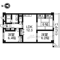 マンション稔 3LDKの間取図画像