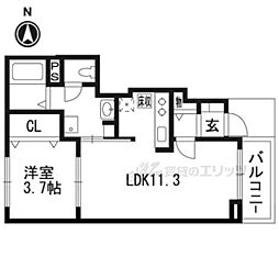 メゾン・ド・サカエ 1LDKの間取図画像
