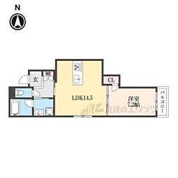 シャーメゾンrelafort 1LDKの間取図画像