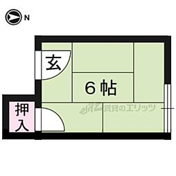片山アパート ワンルームの間取図画像