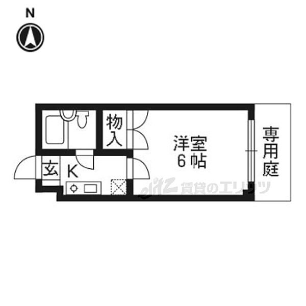 グリーンハウス 102｜京都府京都市北区紫竹下緑町(賃貸マンション1K・2階・16.68㎡)の写真 その2