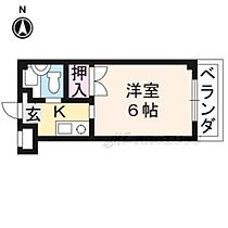 京都府京都市左京区松ヶ崎御所ノ内町（賃貸マンション1K・3階・18.36㎡） その2