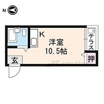 コーポ北白川 105 ｜ 京都府京都市左京区北白川下池田町（賃貸マンション1R・1階・20.36㎡） その2