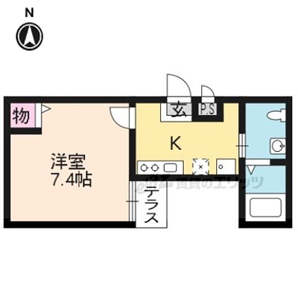 京都府京都市上京区真倉町(賃貸マンション1K・1階・22.66㎡)の写真 その2