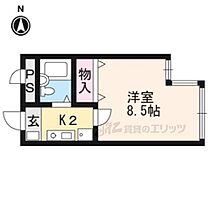 珠光ビル百万遍 202 ｜ 京都府京都市左京区田中里ノ前町（賃貸マンション1K・2階・20.34㎡） その2