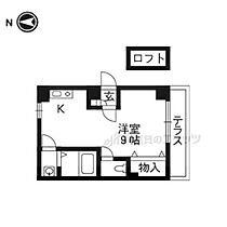 エンピツ2 102 ｜ 京都府京都市中京区西ノ京永本町（賃貸アパート1K・1階・25.11㎡） その2