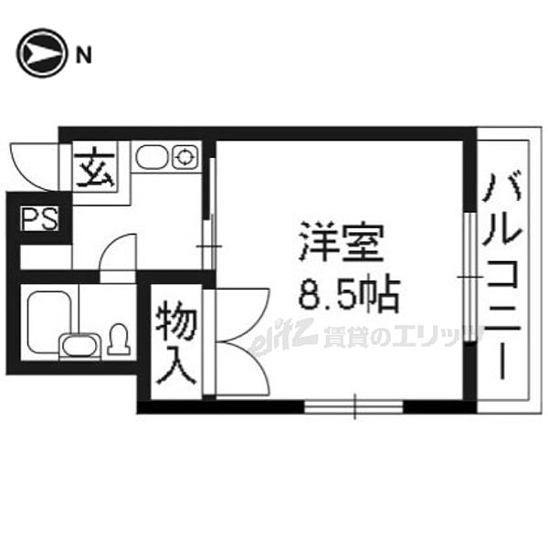 京都府京都市左京区下鴨下川原町(賃貸マンション1K・2階・22.00㎡)の写真 その2