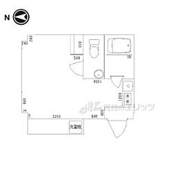 アズィール吉村A棟 1Kの間取図画像