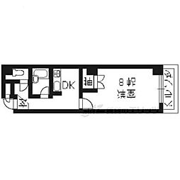 錦プラザ 1Kの間取図画像