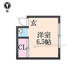 シェアフラットサクラギ ワンルームの間取図画像