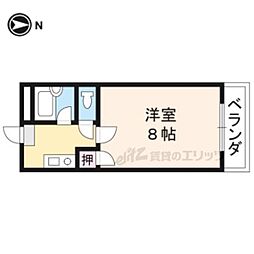 ベルヴィ武者小路 1Kの間取図画像