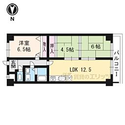 Uレジデンス修学院 3LDKの間取図画像
